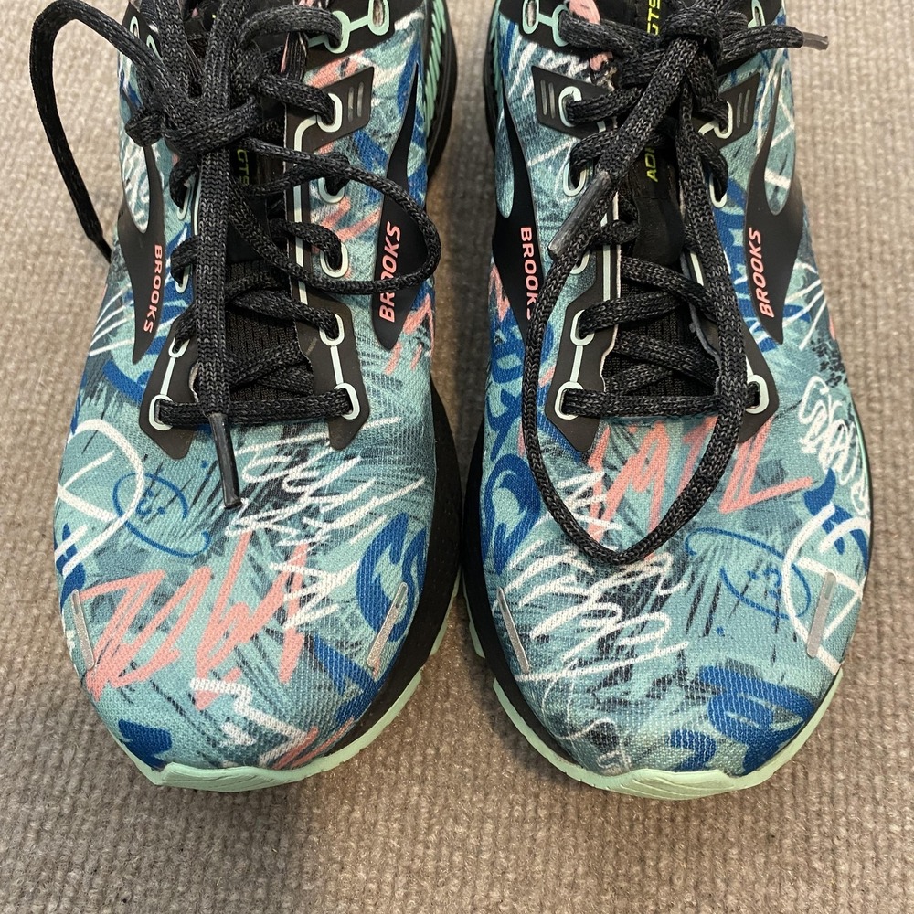 Brooks Adrenaline GTS 22 Shoes Womens 9 Multicolor Graffiti Sneakers Running - Picture 5 of 12